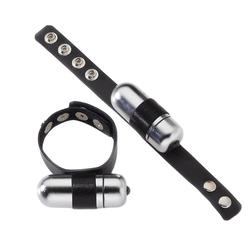 Vibrating Leather Cock Ring