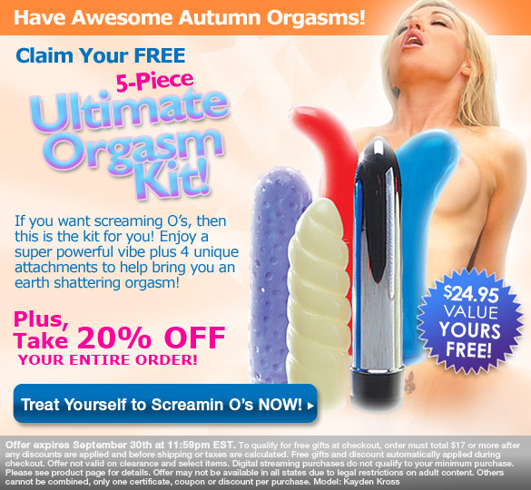 Get Your FREE 5 Piece Orgasm Kit!