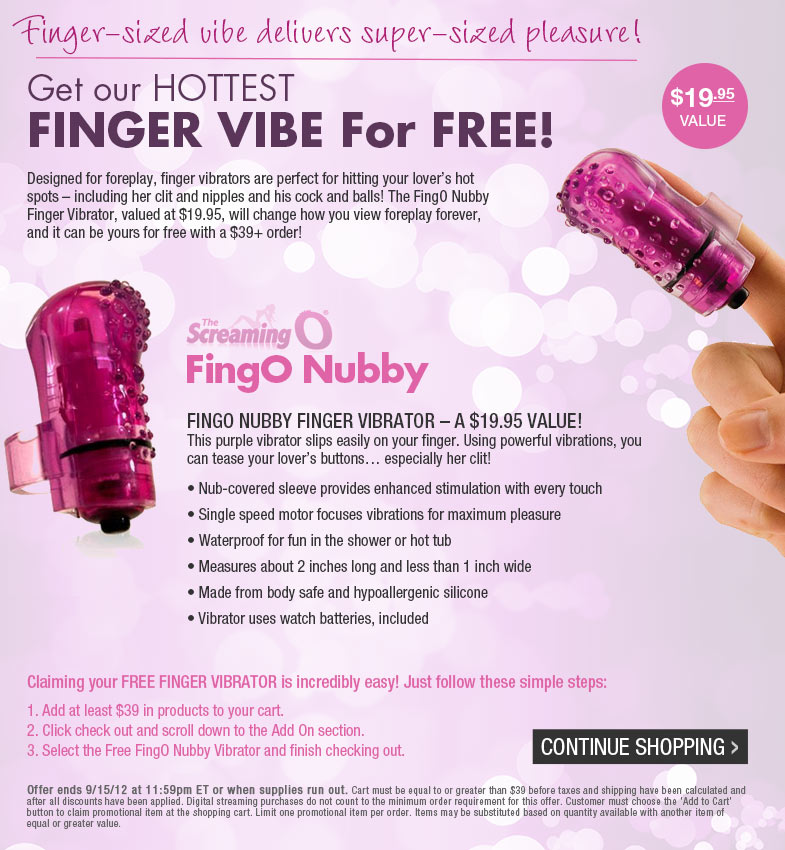 Get the FingO Nubby Vibrator For FREE