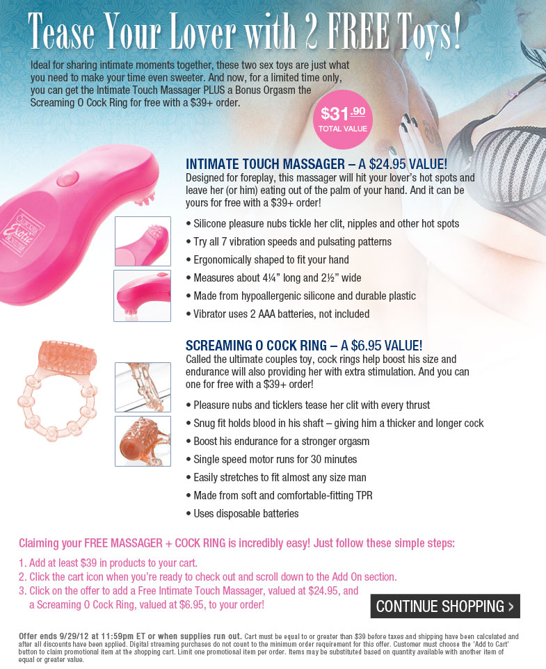 Claim Your Free Clit Massager & Bonus Cock Ring!