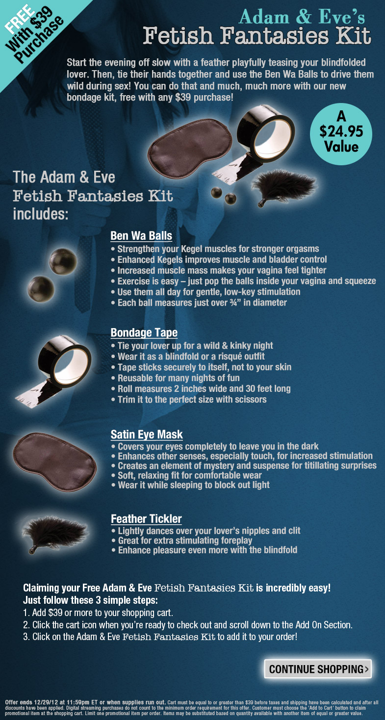 Act out your Fantasies With a Free Bondage Kit!