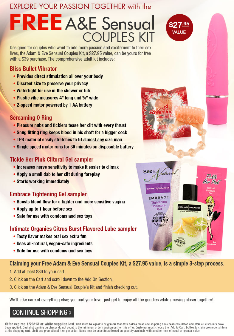 Get Your FREE A&E Sensual Couples Kit