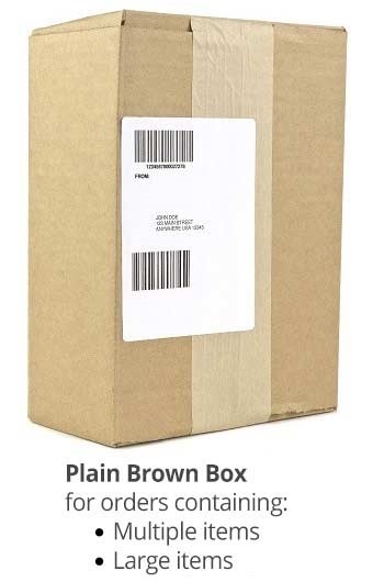 plain brown box package