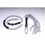 
Silver Beaded Rope and Whip