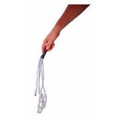 Silver Beaded Rope and Whip