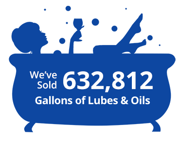 tub image we have sold 632812 gallons of lube