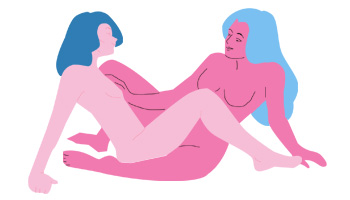 Tribbing sex position illustration