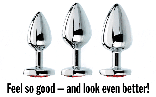 Red Hearts Gem Anal Plug