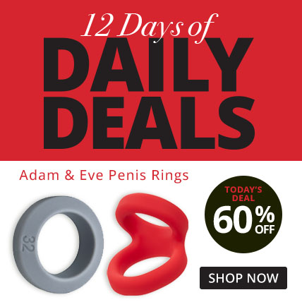 Shop 12 Days of Deals! Todays Deal 60% Off Adam Eve Penis Rings!
