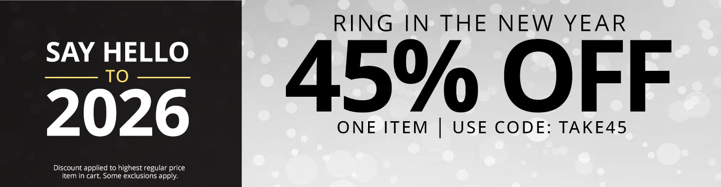45% Off One Item with code TAKE45