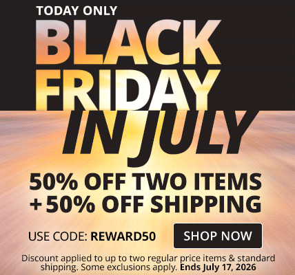 50% Off Up To Two Regular Price Items Plus 50% Off Standard Shipping with code REWARD50
