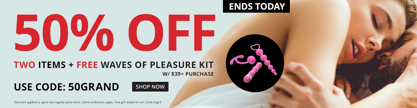 50% Off 2 + Free Waves Of Pleasure Kit With Code 50GRAND - ENDS TODAY!