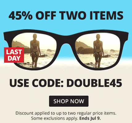 45% Off Up To Two Regular Price Items With Code DOUBLE45