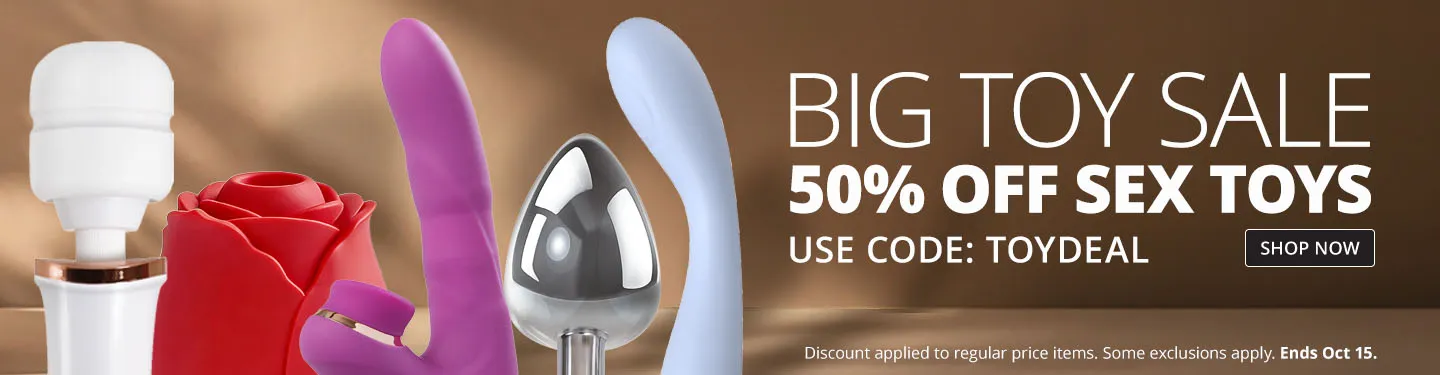 50% Off Regular Price Sex Toys with code TOYDEAL