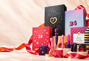 grouping of products on red background