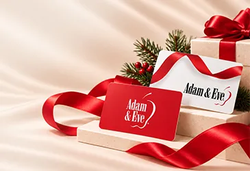grouping of products on red background