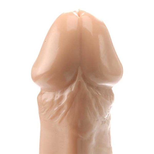 6 inch realistic dildo with suction cup close up of tip