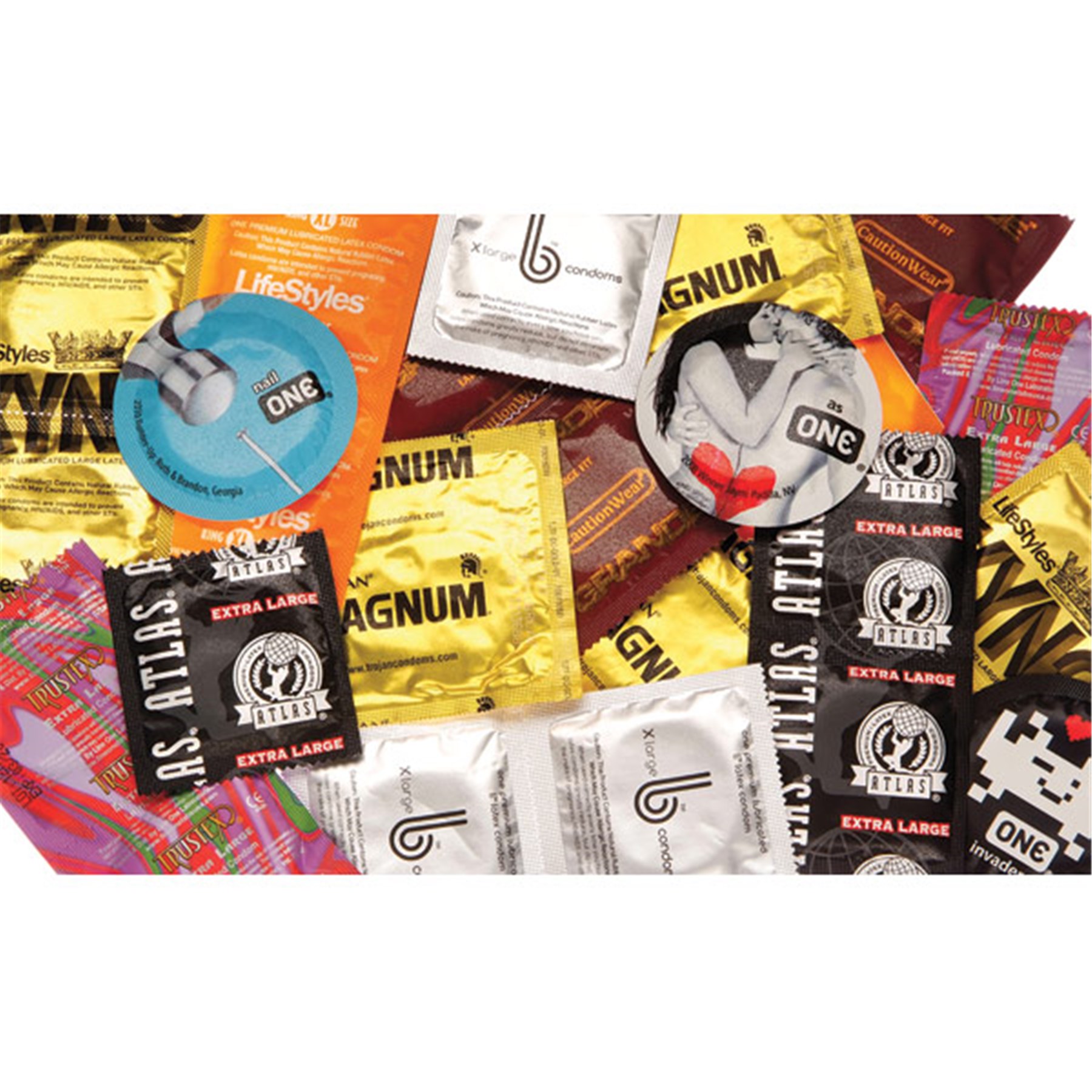 Big Man's Condom Sampler 24 pk