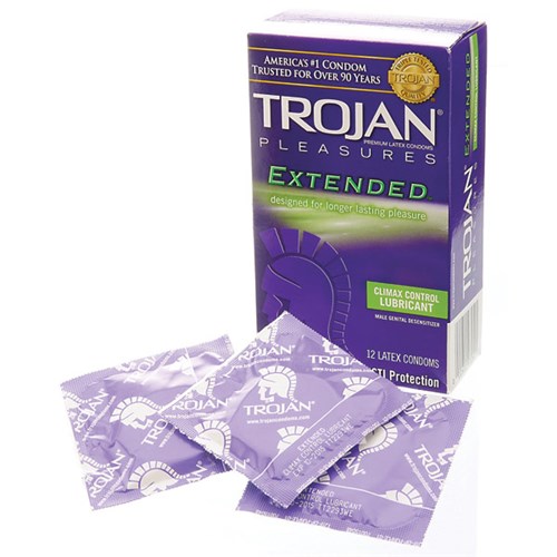Trojan Pleasures Extended Condoms 12 ct.