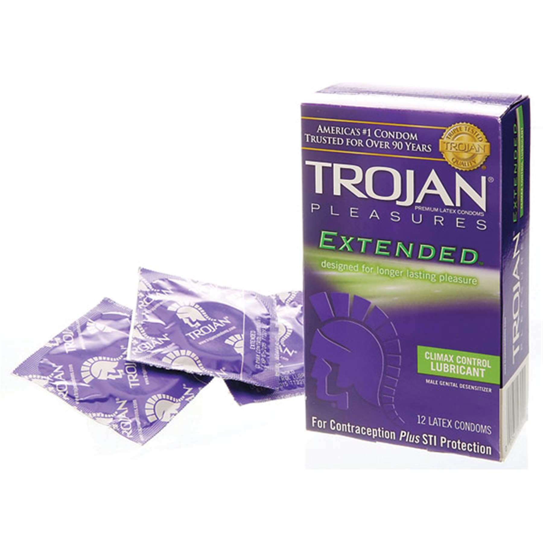 Trojan Pleasures Extended Condoms 12 ct.
