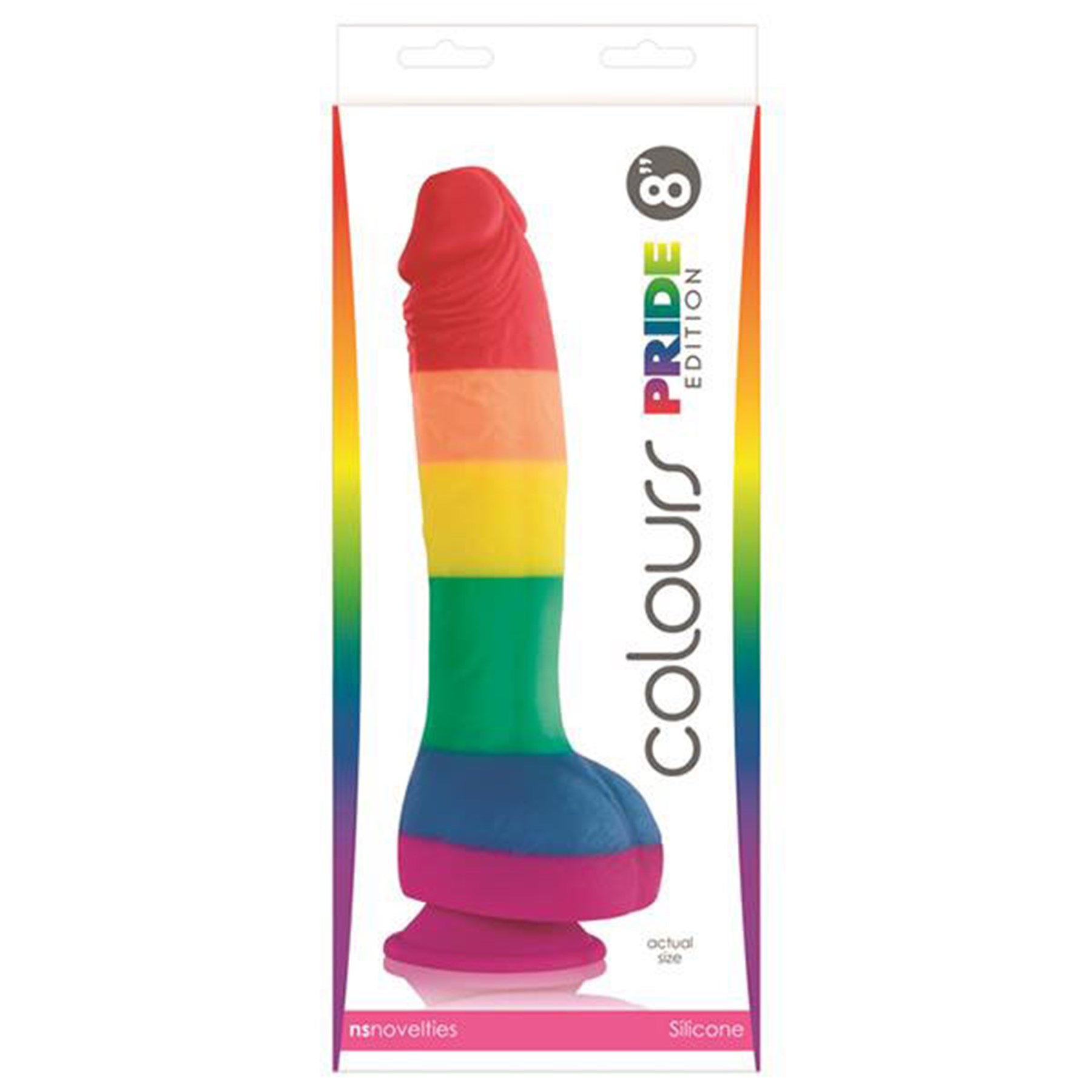 Colours Pride Edition Dildo - 8 Inch - Packaging Shot
