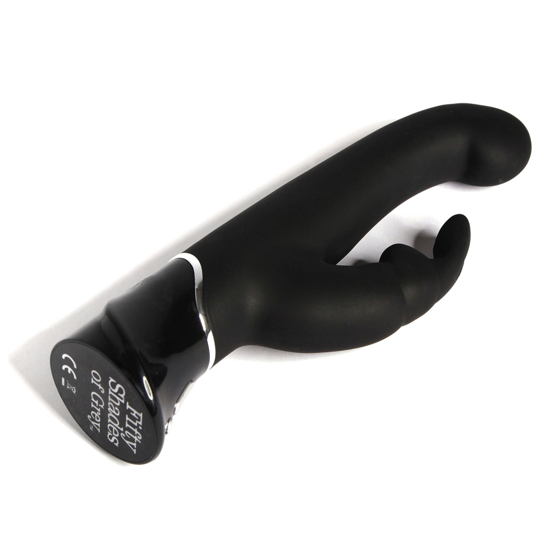 Fifty Shades of Grey Greedy Girl G-Spot Rabbit Vibrator laying on side