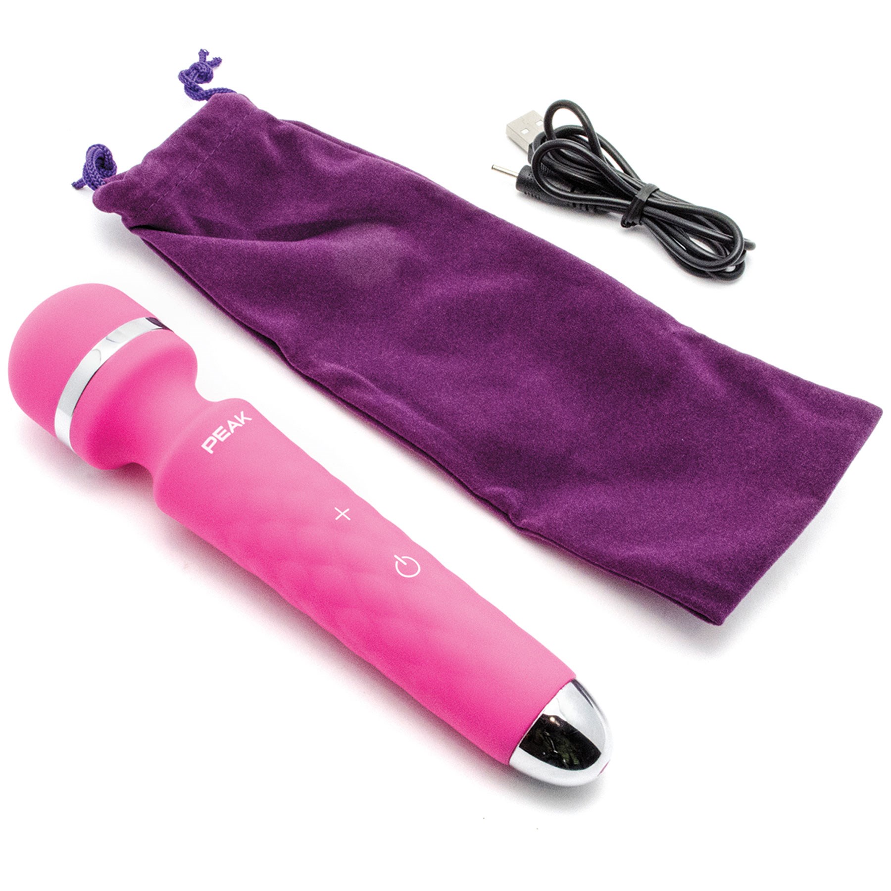 Pure Enrichment Peak Wand Massager with storage bag and charger