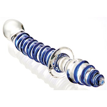 Twisted Love Glass Dildo angled side view