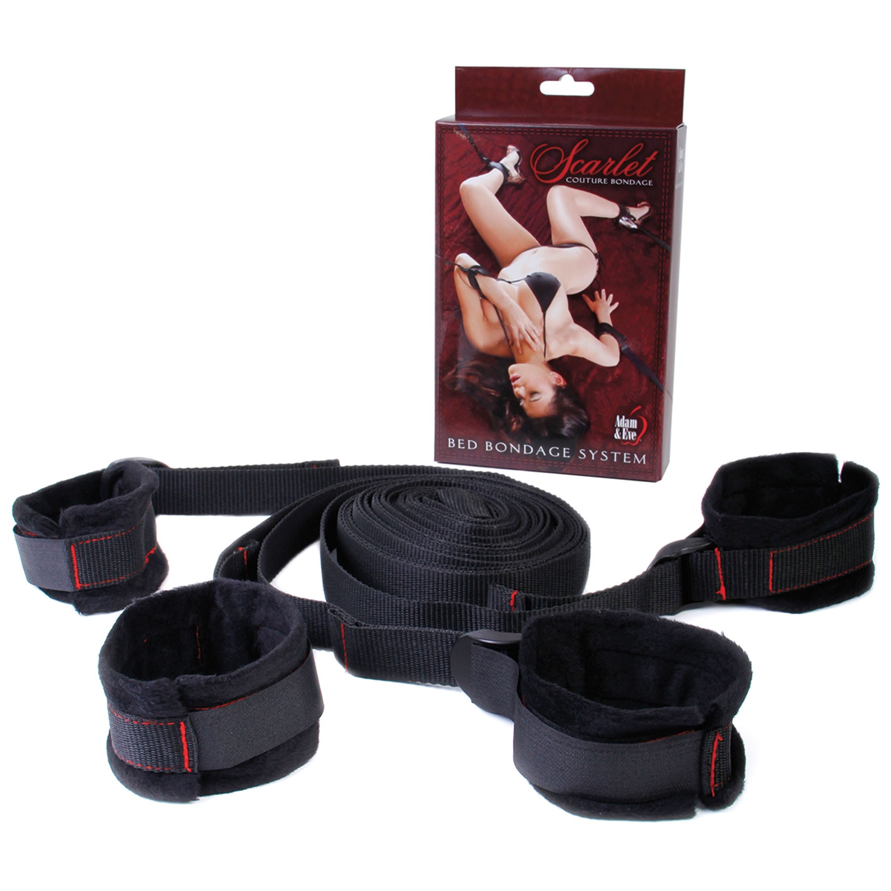 Scarlet Bed Bondage System - Product and Packaging Shot
