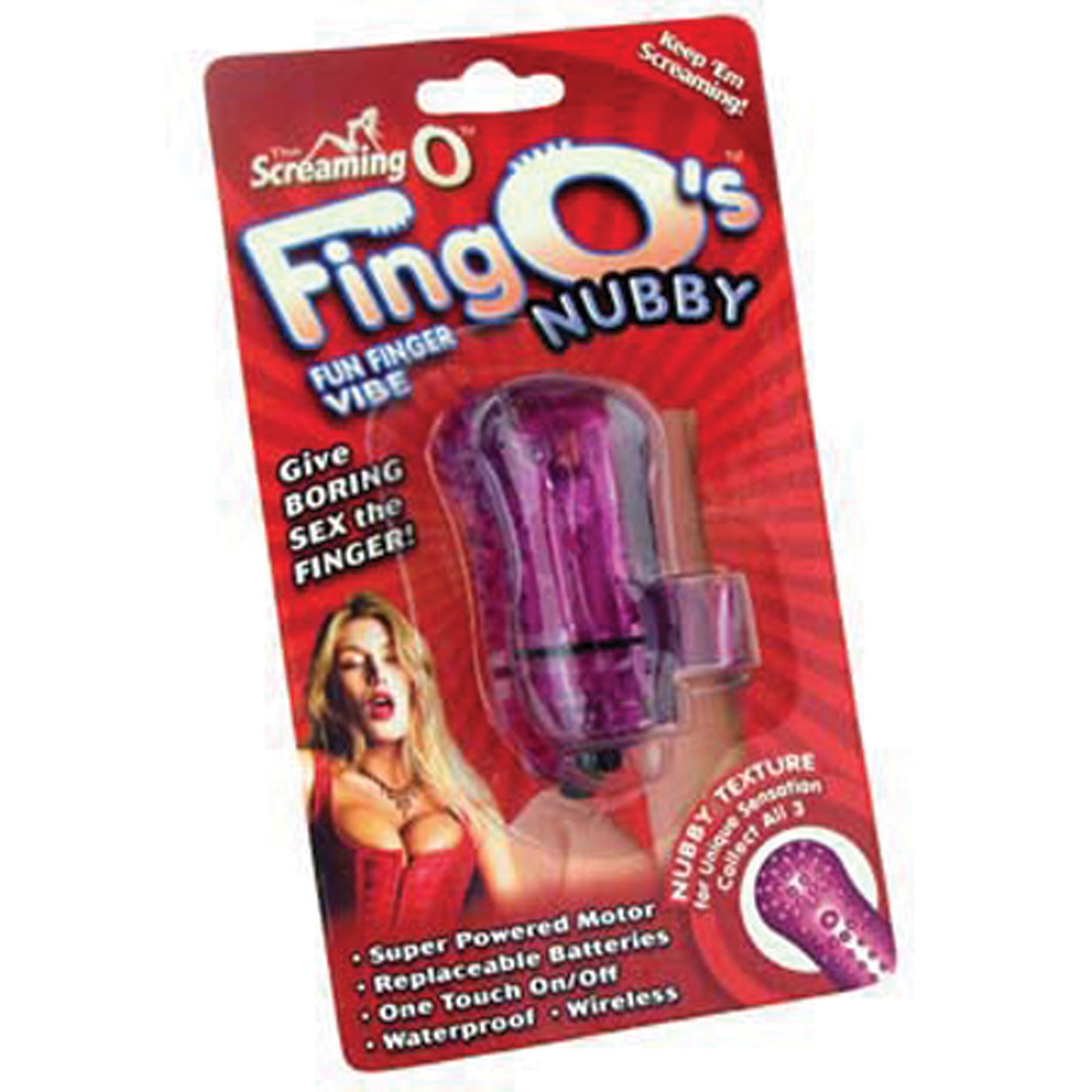 Fingo Nubby Finger Vibrator package