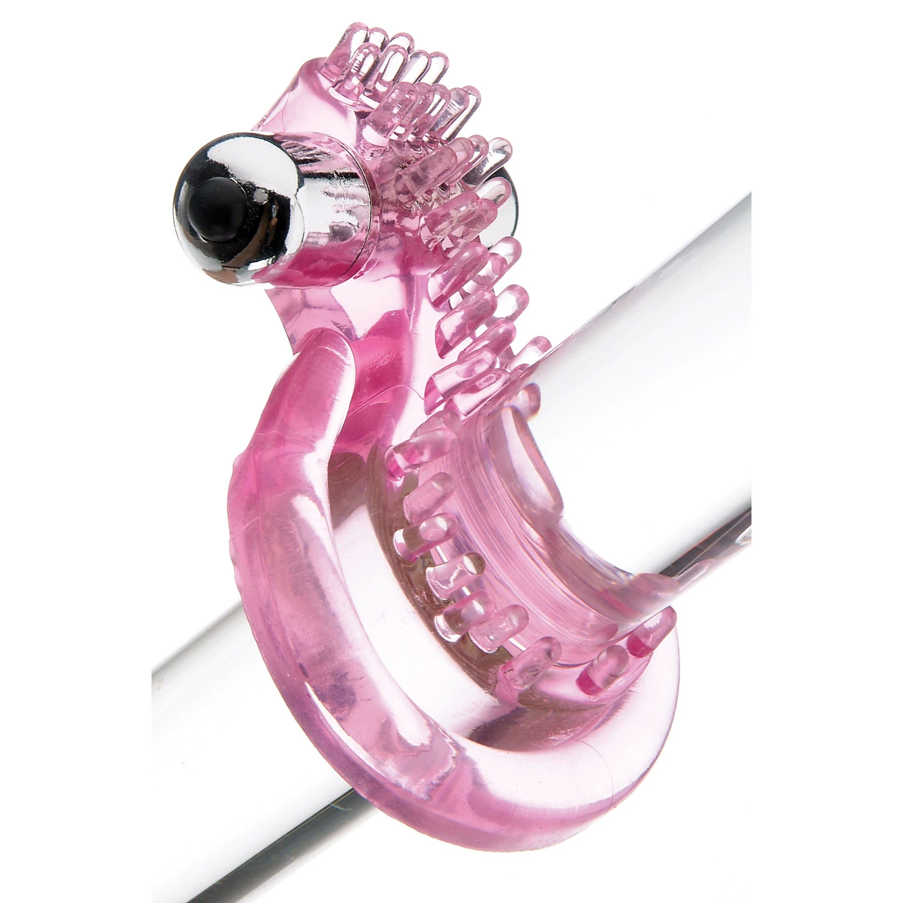 A&E Intimates Personal Pleasurizer Vibrator shown on glass rod