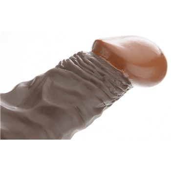 All American Whopper Vibrator Close Up on Tip - Brown