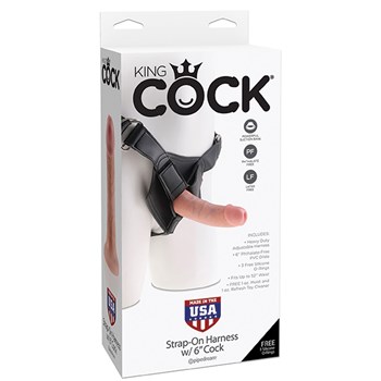 KingCock Strap-On Harness with 6 Inch Dildo box