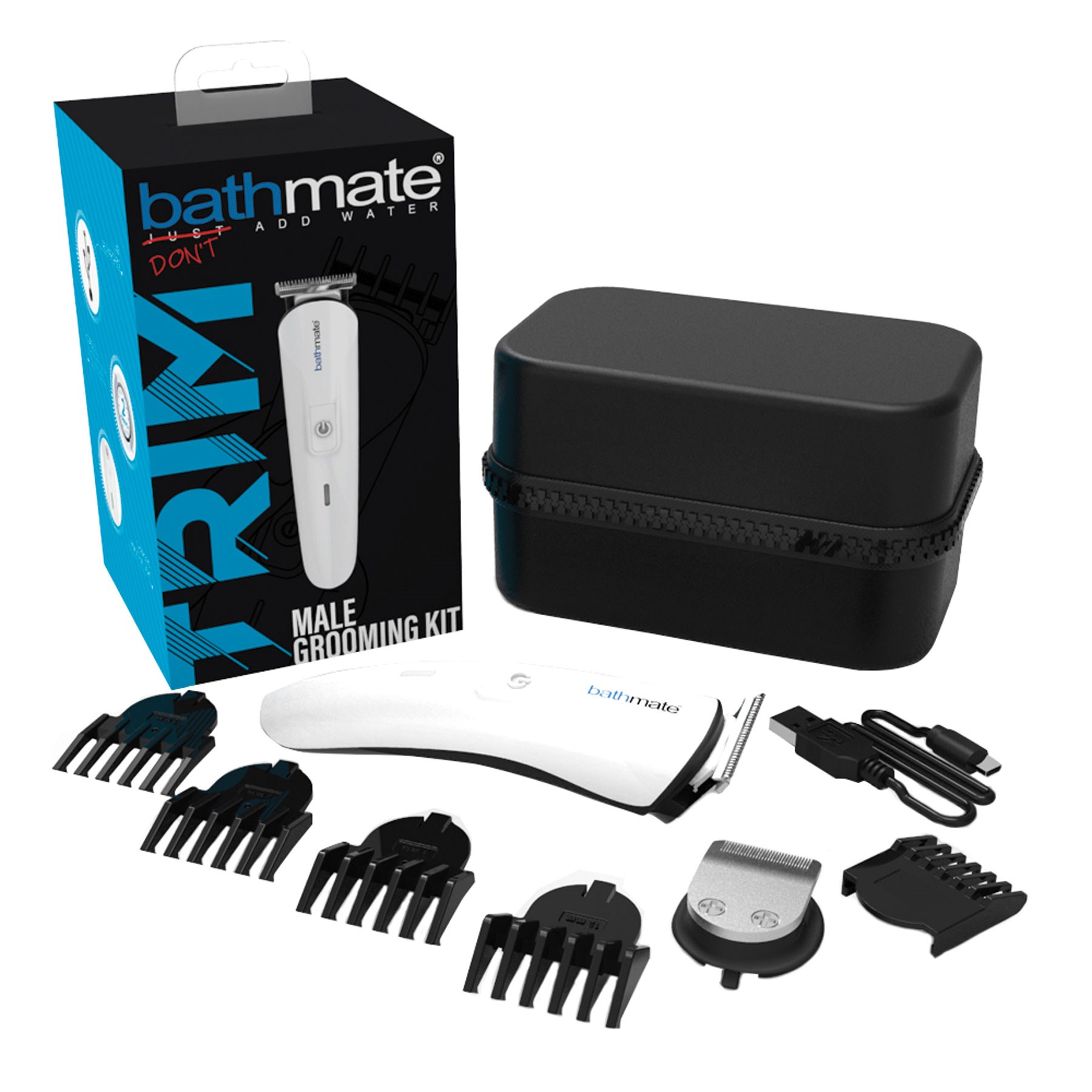 Manscaping Rechargeable Kit Display of all components