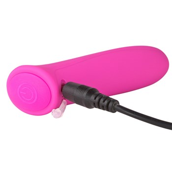 Pretty In Pink Bullet charger cord plugs into side of base