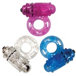 O Wow Vibrating Ring clear purple blue