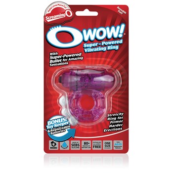O Wow Vibrating Ring purple packaging