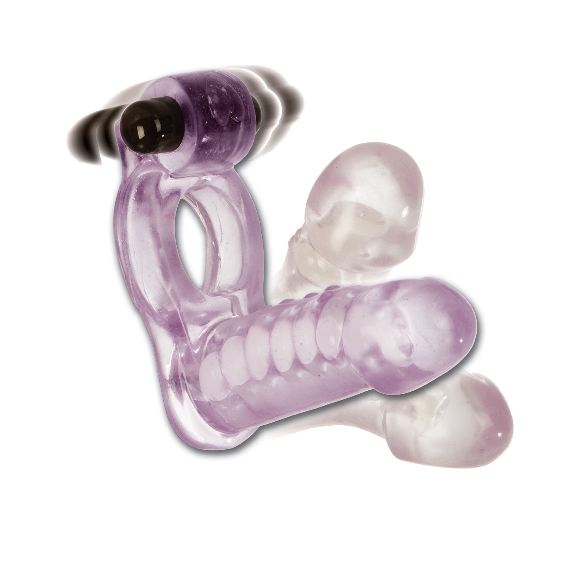 Double Diver Penis Ring showing flexibility of dildo