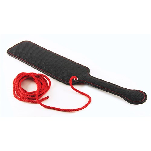 A&E's Scarlet Spank Me Paddle with binding rope