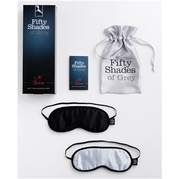 Fifty Shades Of Grey No Peeking Twin Blindfold Set packaging