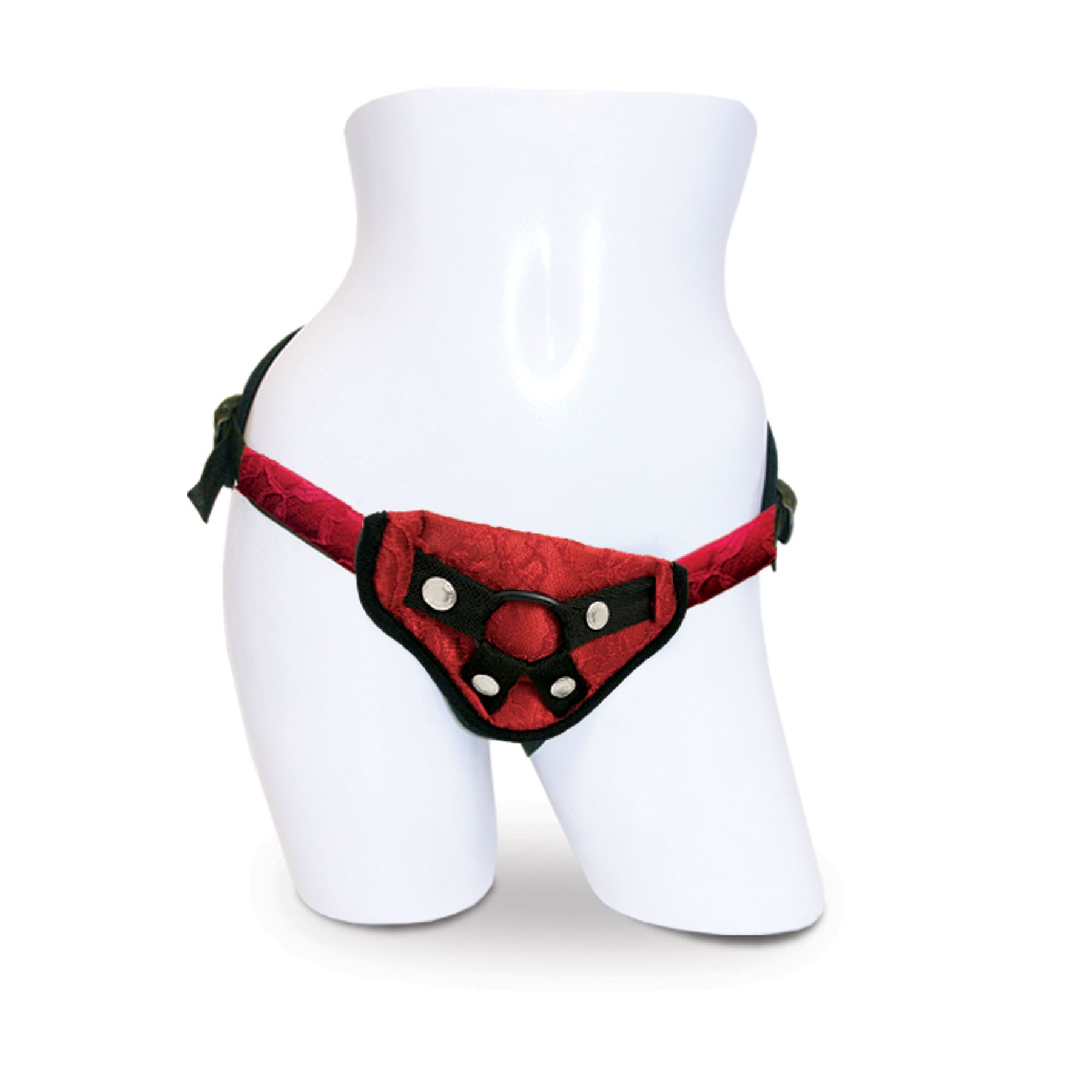 Sportsheets Red Lace Corsette Strap-On Harness front