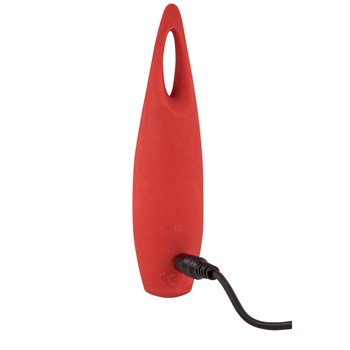 Red Hot Spark Clitoral Vibe charger plugs into base of vibe