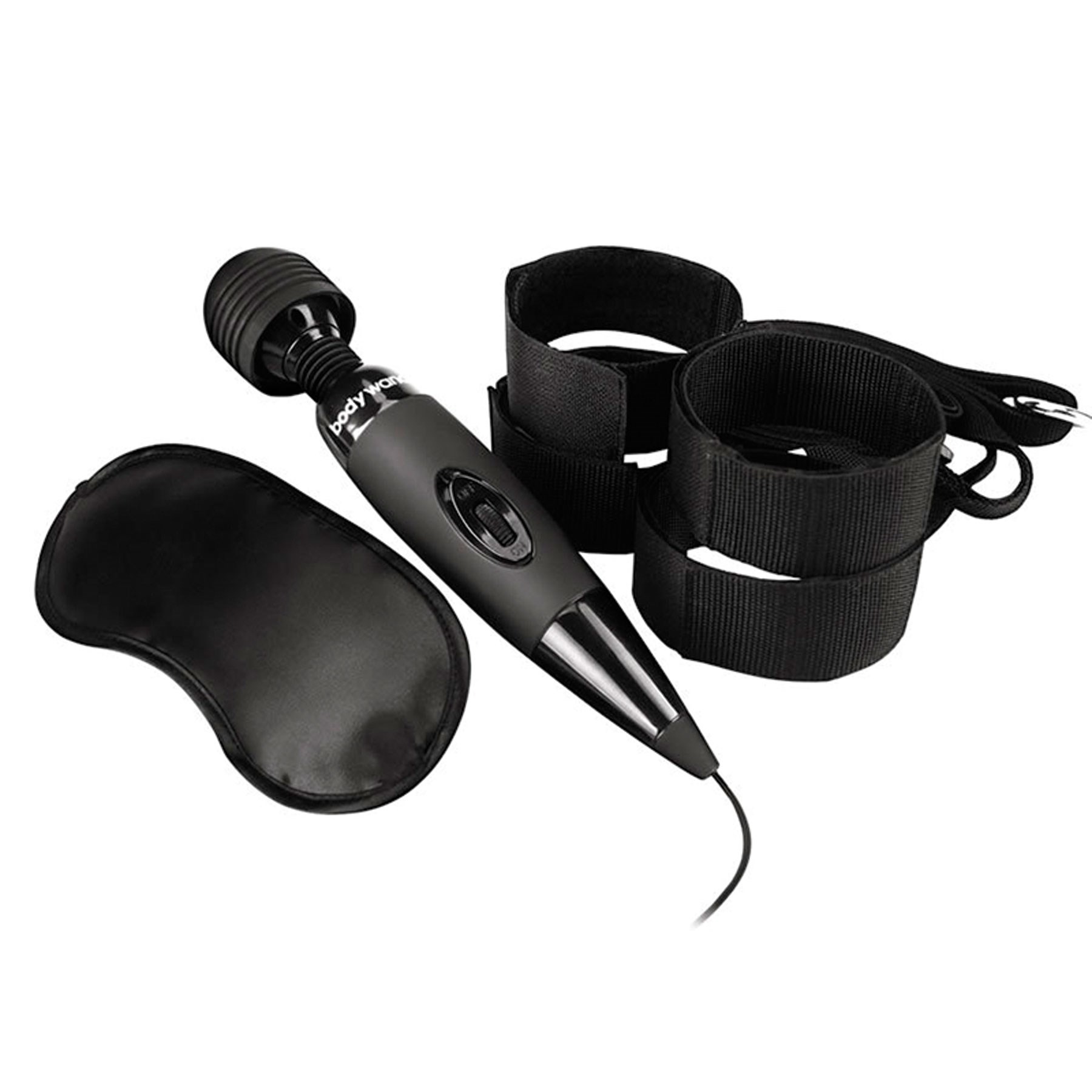 Bodywand Midnight Bed Spreader Kit with bondage cuffs and mask