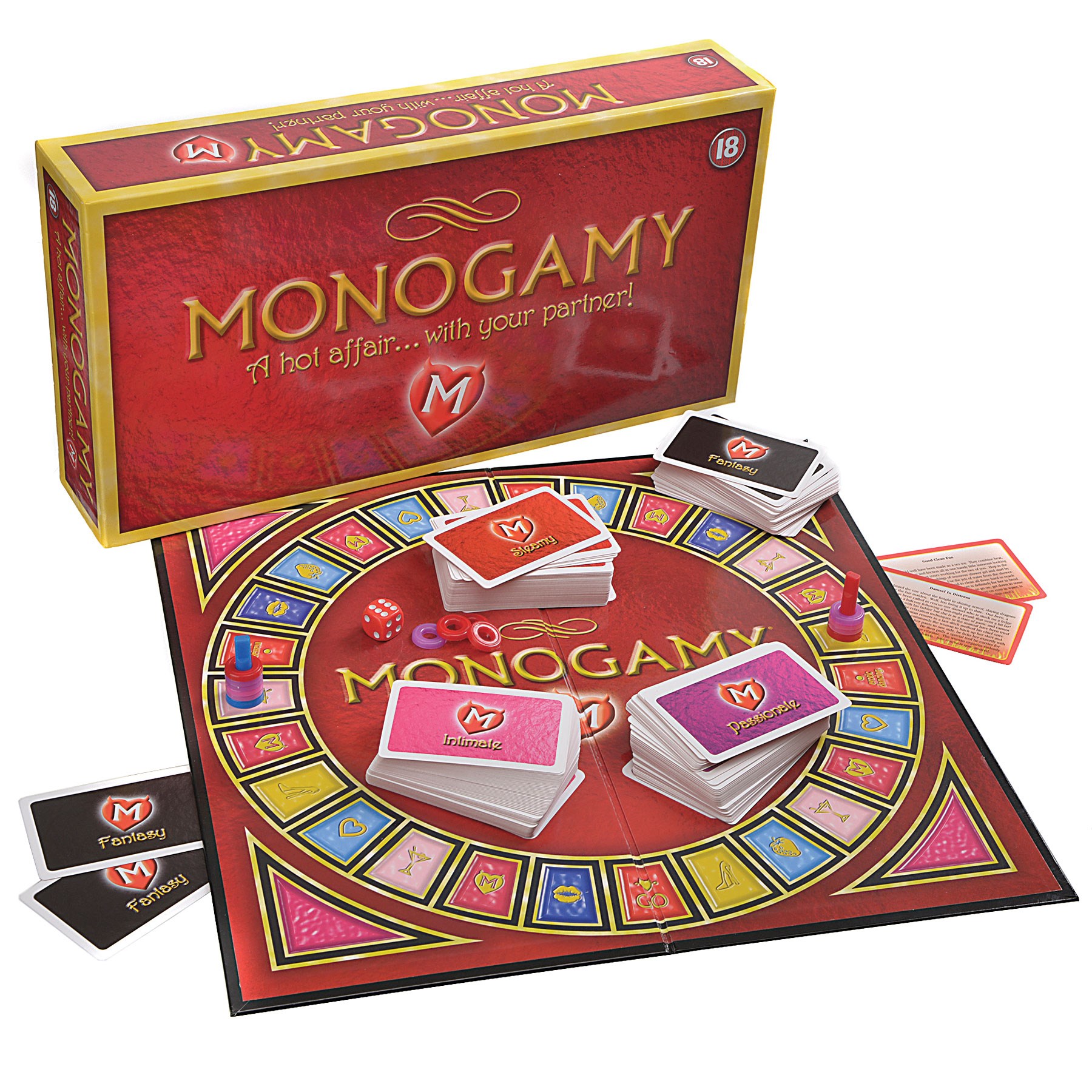 Monogamy A Hot Affair With Your Partner Game Box and game components