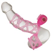 Penis vibrator with cage
