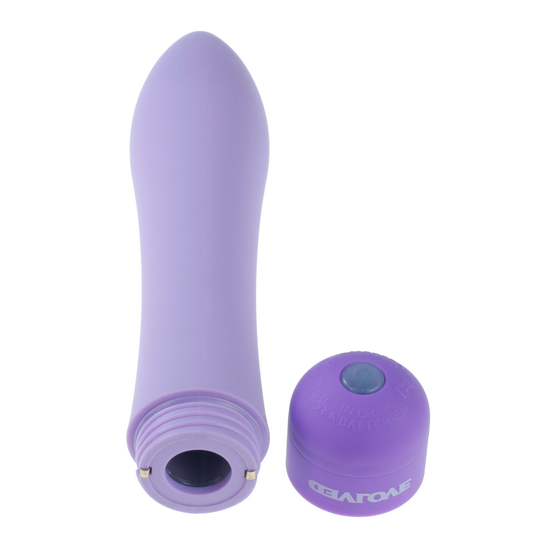 Evolved Seduction purple base unscrewed for batteries