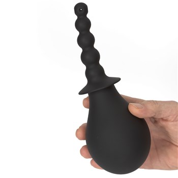 Adam & Eve Smooth & Easy Silicone Douche showing in hand