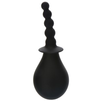 Adam & Eve Smooth & Easy Silicone Douche showing flexibility of item