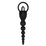 Adam & Eve Vibrating Silicone Anal Beads with bullet showing