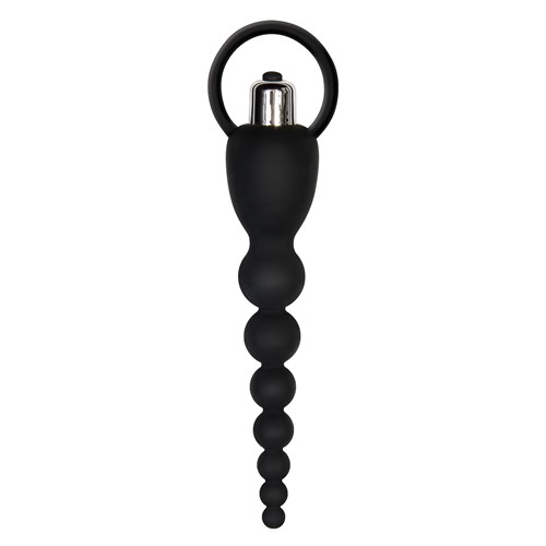 Adam & Eve Vibrating Silicone Anal Beads with bullet showing